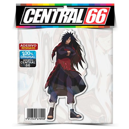 Adesivo Resinado Desenho Naruto - Madara Cabelão Camisa Vinho