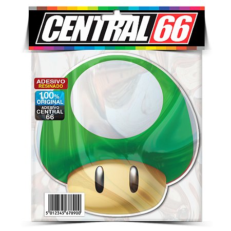 Adesivo Resinado Mario - Cogumelo Verde