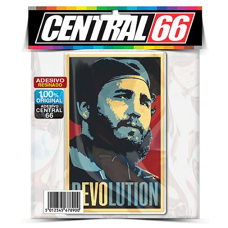 Adesivo Resinado Movimento Fidel Castro Revolution