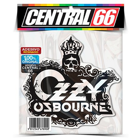 Adesivo Resinado Ozzy Osbourne Logo com Caveira