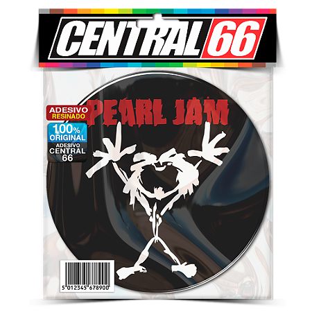 Adesivo Resinado Redondo Banda Pearl Jam - Boneco