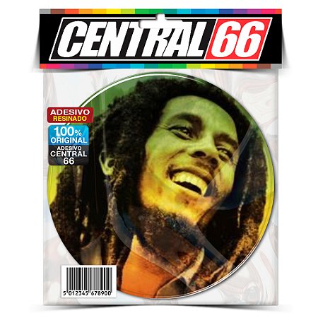 Adesivo Resinado Redondo Bob Marley