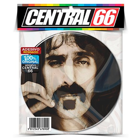 Adesivo Resinado Redondo Frankp Zappa (Cara de Bigode)