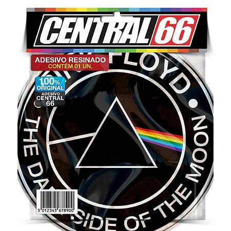 Adesivo Resinado Redondo Pink Floyd - Logo com escritas