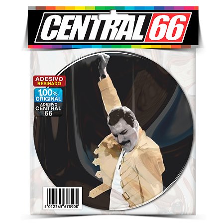 Adesivo Resinado Redondo Queen - Freddie Mercury Meme