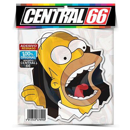 Adesivo Resinado Simpsons - Homer Grito