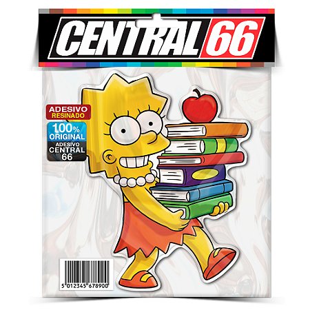 Adesivo Resinado Simpsons - Lisa Livros