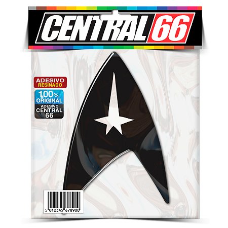 Adesivo Resinado Star Trek Logo Preto