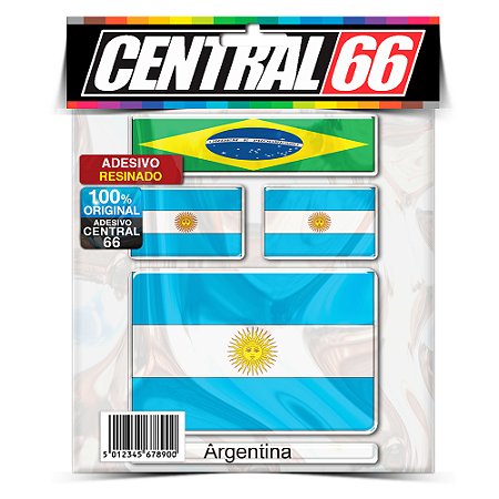 Kit Adesivos Bandeiras Argentina Resinado