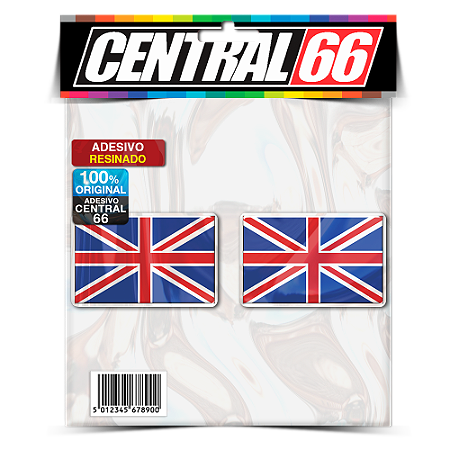 Kit 2 Adesivos Resinados Bandeiras Reino Unido