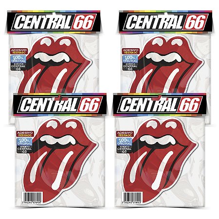 Kit 4 Adesivos Resinados Lingua Rolling Stones