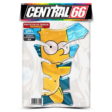 Tankpad Universal Simpsons M2 - Bart Azul Adesivo Protetor Resinado