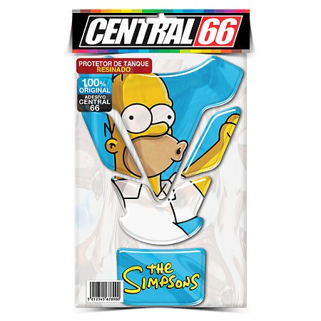 Tankpad Universal Simpsons M1 - Homer Azul Adesivo Protetor Resinado