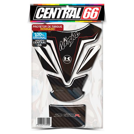 Tankpad Kawasaki ZX-10R M1 - Preto/Branco/Vermelho Adesivo Protetor Resinado