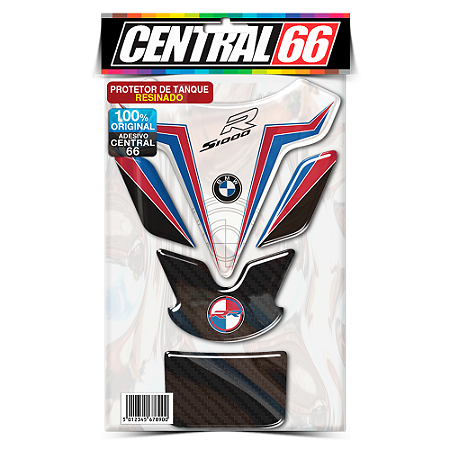 Tankpad BMW S1000R M1 - Branco Tricolor Adesivo Protetor Resinado