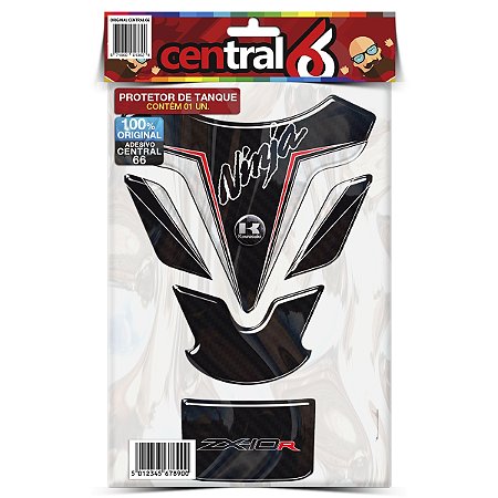 Tankpad Kawasaki ZX 10R New Preto Vermelho Branco Adesivo Protetor Resinado