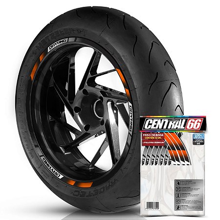 Adesivo Friso de Roda M2 Dayang Laranja Filete Refletivo