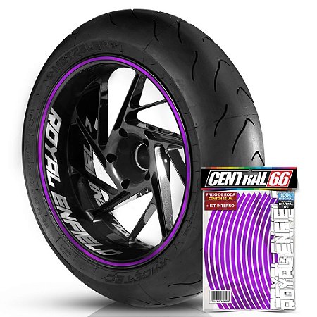 Kit Adesivo Interno de Roda G Royal Enfield + Friso Roxo