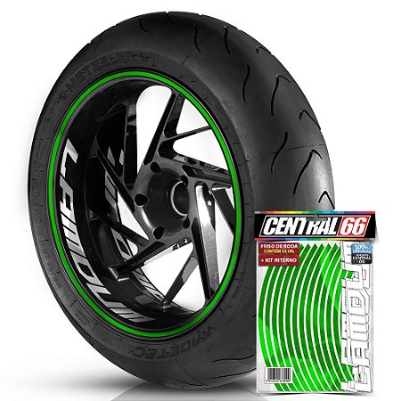 Kit Adesivo Interno de Roda G Lamdum + Friso Verde Refletivo