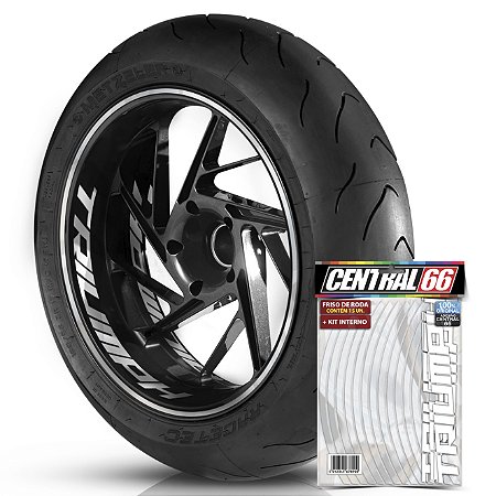 Kit Adesivo Interno de Roda G Triumph + Friso Branco