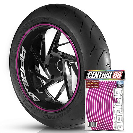 Kit Adesivo Interno de Roda G Aprilia + Friso Rosa