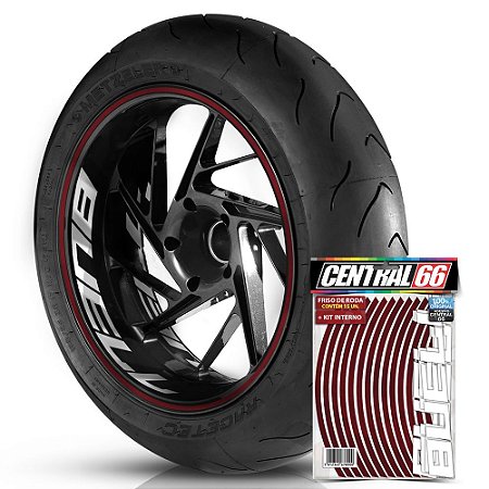 Kit Adesivo Interno de Roda G Buell + Friso Vinho