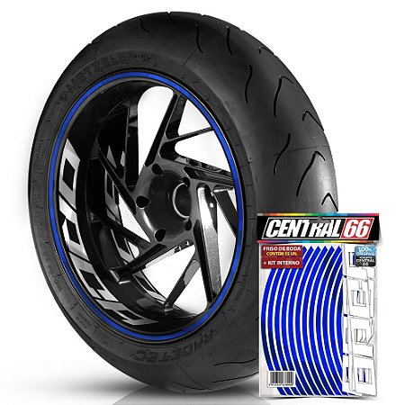 Kit Adesivo Interno de Roda G Orca + Friso Azul Refletivo