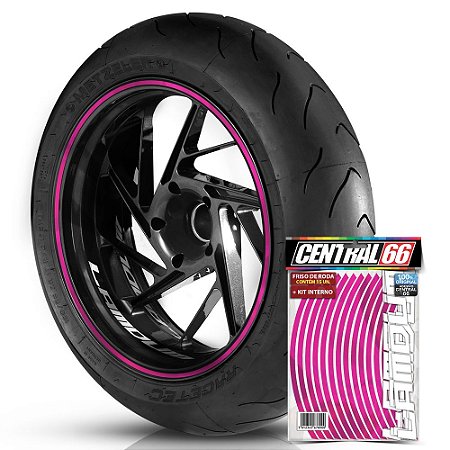 Kit Adesivo Interno de Roda P Lamdum + Friso Rosa