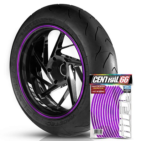 Kit Adesivo Interno de Roda P MRX + Friso Roxo