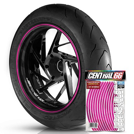 Kit Adesivo Interno de Roda P Jiapeng Volcano + Friso Rosa