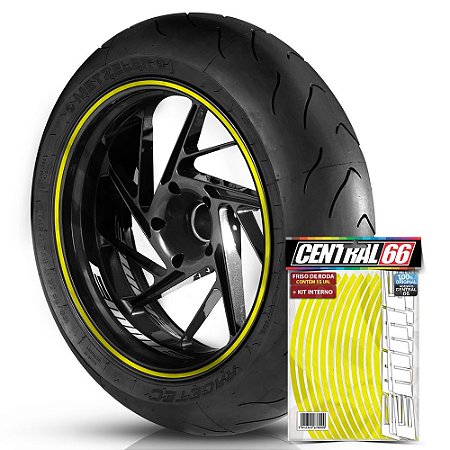 Kit Adesivo Interno de Roda P Emme + Friso Amarelo
