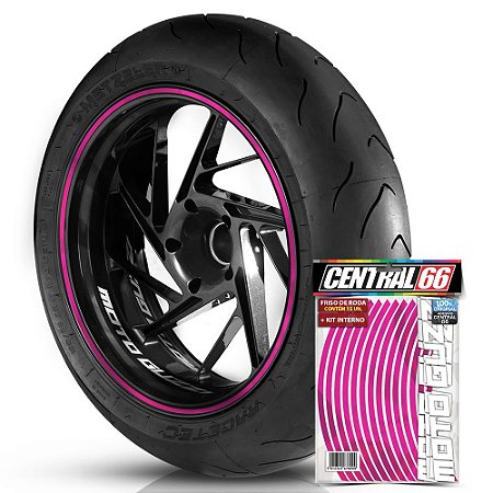 Kit Adesivo Interno de Roda P Moto Guzzi + Friso Rosa