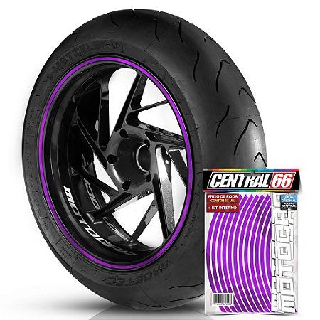 Kit Adesivo Interno de Roda P Motocar + Friso Roxo