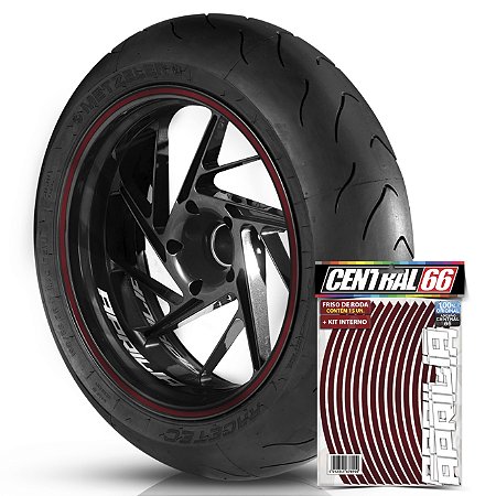 Kit Adesivo Interno de Roda P Aprilia + Friso Vinho