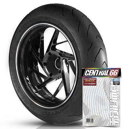 Kit Adesivo Interno de Roda P Triumph + Friso Branco