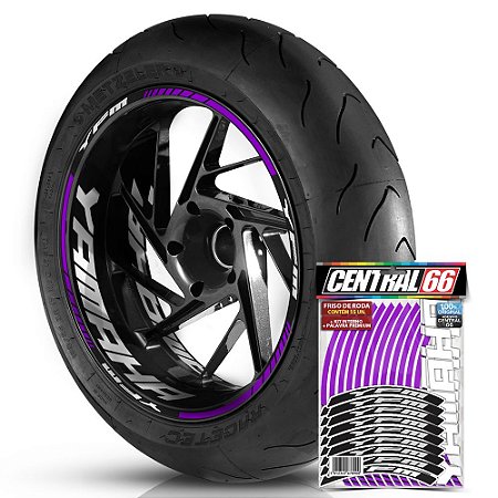 Adesivo Friso de Roda M1 +  Palavra YFM + Interno G Yamaha - Filete Roxo