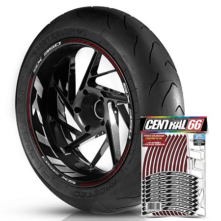 Adesivo Friso de Roda M1 +  Palavra SX 350 + Interno G KTM - Filete Vinho