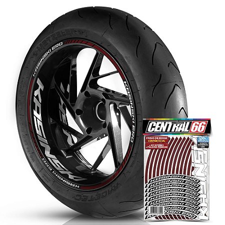 Adesivo Friso de Roda M1 +  Palavra KASINSKI ERO + Interno G Kasinski - Filete Vinho