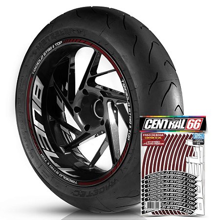 Adesivo Friso de Roda M1 +  Palavra TRICICLO STAR II TOP + Interno G byCristo - Filete Vinho