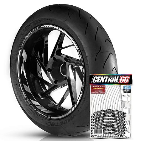 Adesivo Friso de Roda M1 +  Palavra SUPER ADVENTURE 1290 + Interno G KTM - Filete Branco