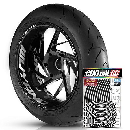 Adesivo Friso de Roda M1 +  Palavra Wuyang WY S 50 + Interno G WUYANG - Filete Preto