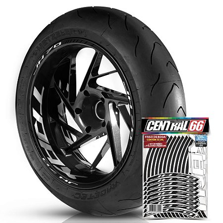 Adesivo Friso de Roda M1 +  Palavra Traxx JH 70 + Interno G TRAXX - Filete Preto