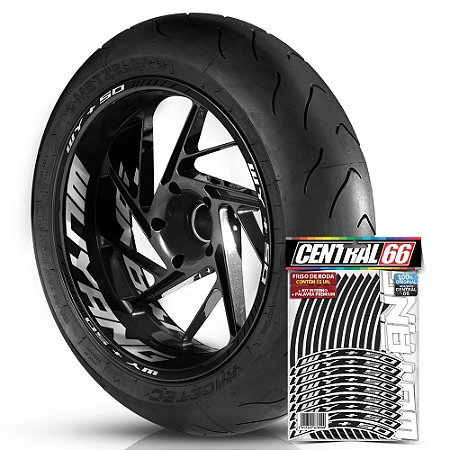 Adesivo Friso de Roda M1 +  Palavra Wuyang WY+50 + Interno G WUYANG - Filete Preto