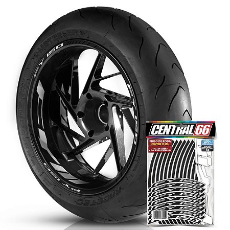 Adesivo Friso de Roda M1 +  Palavra FY 150 + Interno G FYM - Filete Preto