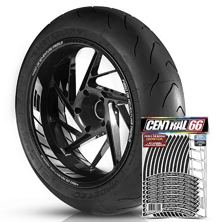 Adesivo Friso de Roda M1 +  Palavra Bmw F850 GS ADVENTURE PREMIUM + Interno G BMW - Filete Preto