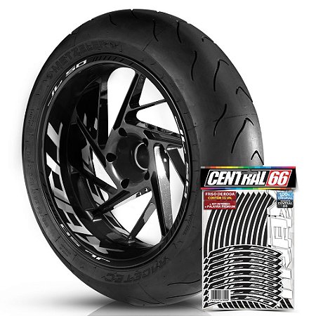 Adesivo Friso de Roda M1 +  Palavra Traxx JL 50 + Interno G TRAXX - Filete Preto
