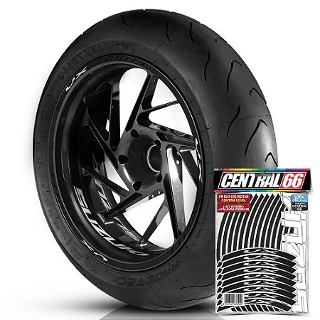 Adesivo Friso de Roda M1 +  Palavra VX + Interno P Suzuki - Filete Preto