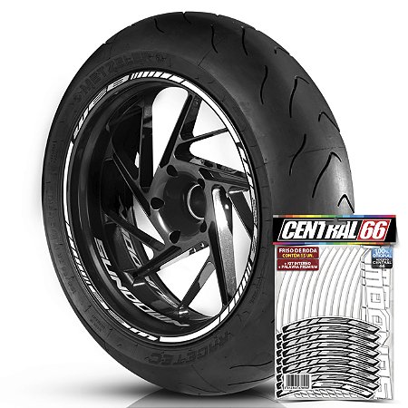 Adesivo Friso de Roda M1 +  Palavra WEB + Interno P Sundown - Filete Branco