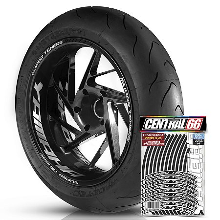 Adesivo Friso de Roda M1 +  Palavra SUPER TENERE + Interno G Yamaha - Filete Preto