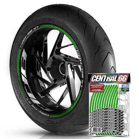 Adesivo Friso de Roda M1 +  Palavra CAN-AM XT + Interno G BRP - Filete Verde Refletivo